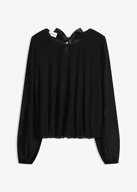 Langarmshirt aus softem Mesh, bonprix