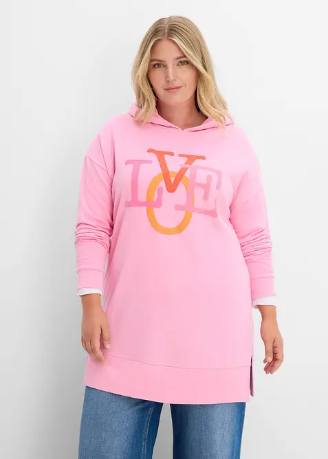 Sweat long 100% coton, bonprix