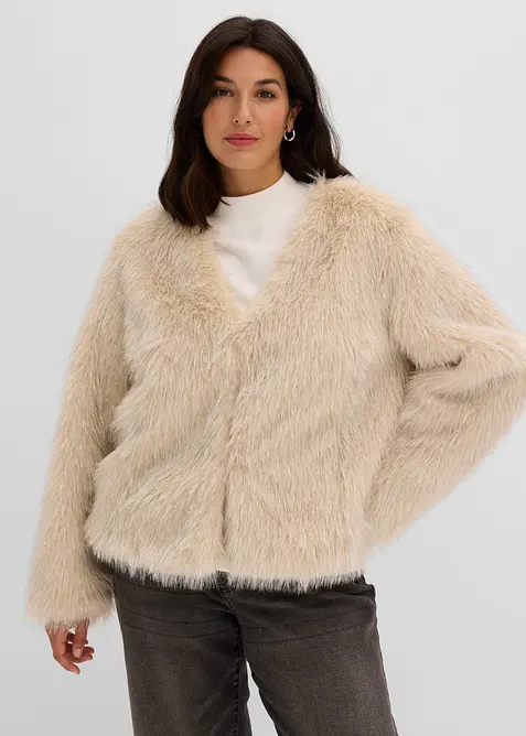 Veste en peluche brillante, bonprix