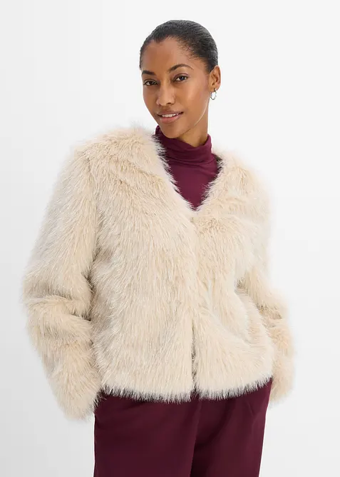 Veste en peluche brillante, bonprix