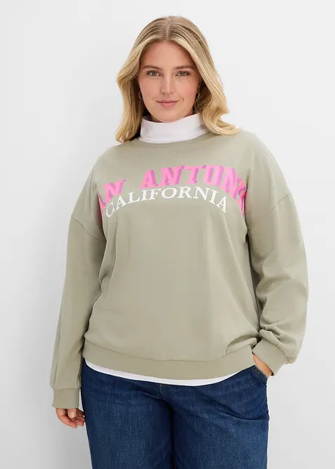Sweat doux en coton majoritaire, bonprix