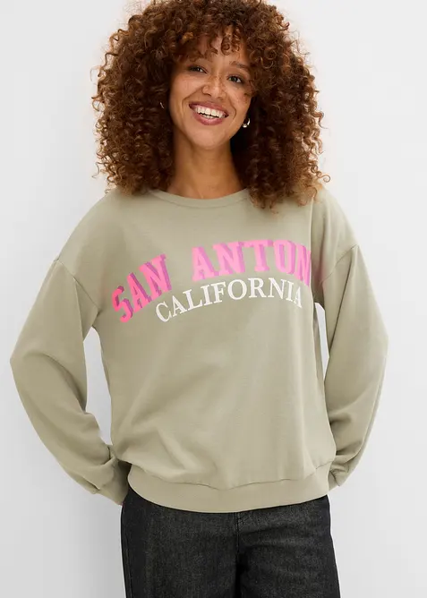 Sweatshirt aus weichem Baumwoll-Mix, bonprix