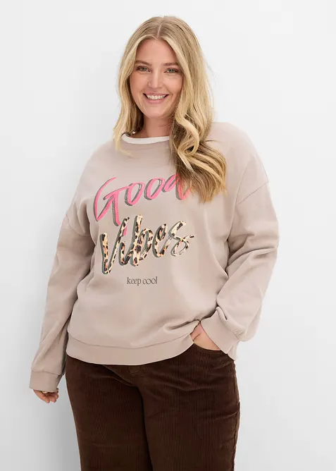 Sweat doux en coton majoritaire, bonprix