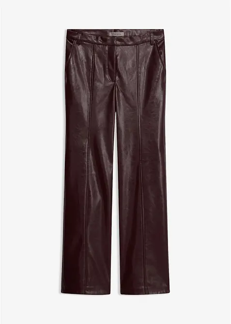 Gerade Lederimitat-Hose, bonprix