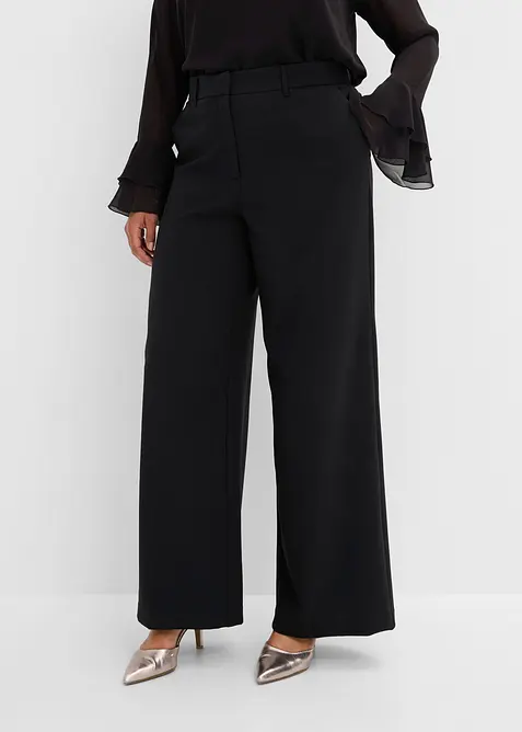 Pantalon large &agrave; pinces, bonprix