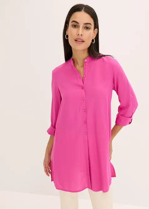 Longbluse aus flie&szlig;ender Viskose, bonprix
