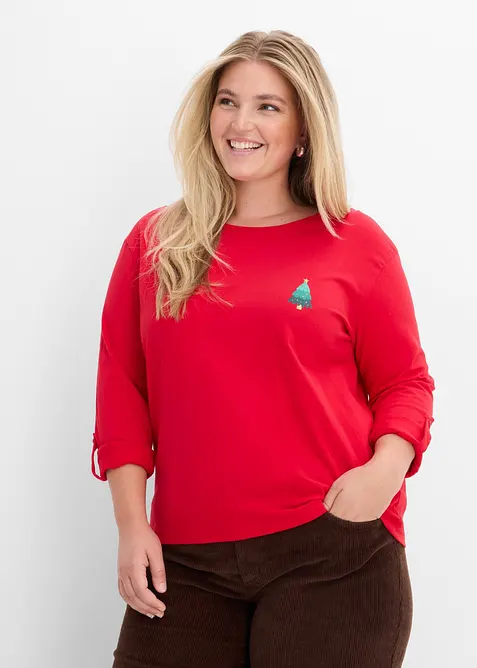 T-shirt manches longues 100% coton, bonprix