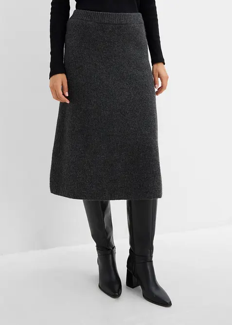Midi-Strickrock mit Komfortbund, bonprix