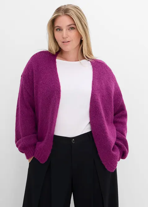 Gilet raccourci en maille oversize, bonprix