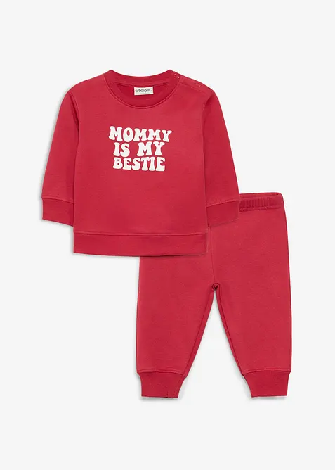 Sweat-shirt et pantalon 100% coton (ens. 2 pces), bonprix