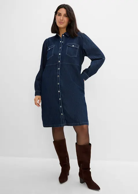 Robe courte en jean, bonprix