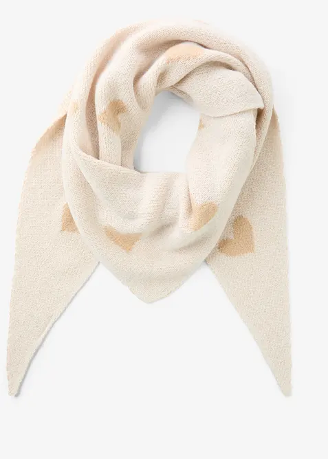 Foulard triangulaire &agrave; c&oelig;urs, bonprix