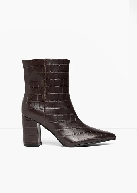 Bottines &agrave; talon bloc, bonprix