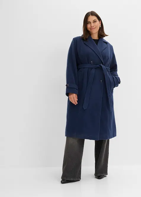 Winter-Trenchcoat in Wolloptik, bonprix