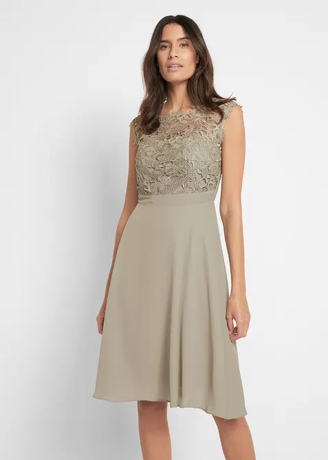 Minikleid mit Spitze, bonprix