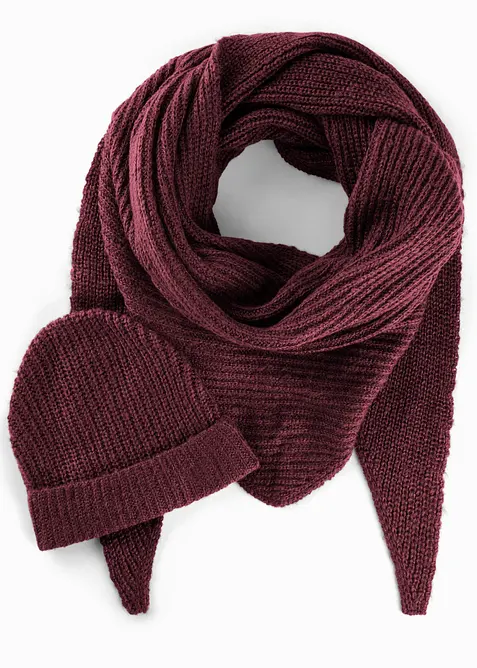 &Eacute;charpe et bonnet en maille (ens. 2 pces), bonprix