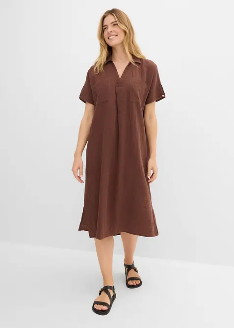 Robe caftan en gaze de coton, bonprix