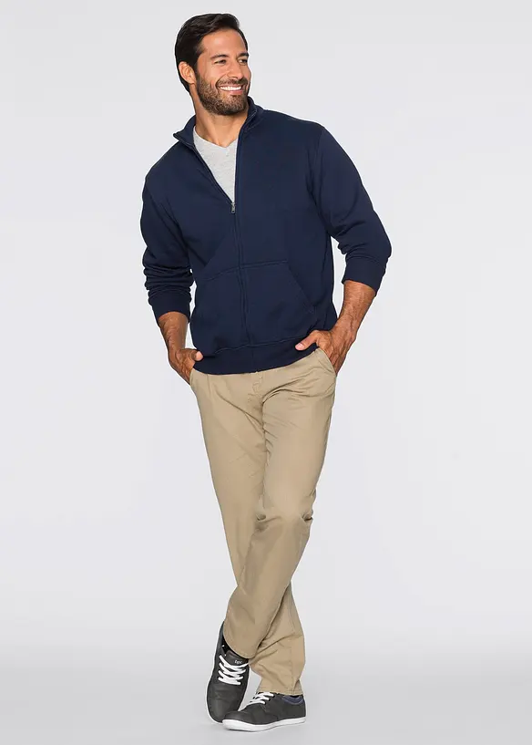 Sweatjacke mit Stehkragen, bonprix