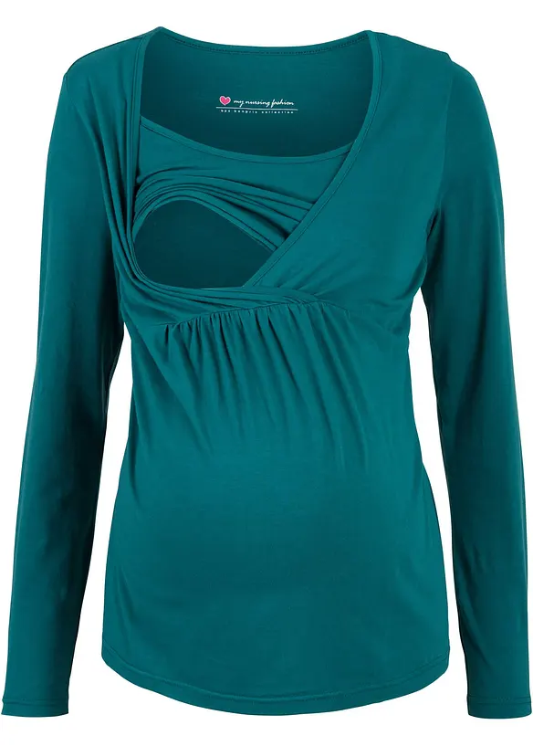2-in-1 Umstands- und Stillshirt aus Bio-Baumwolle, bonprix