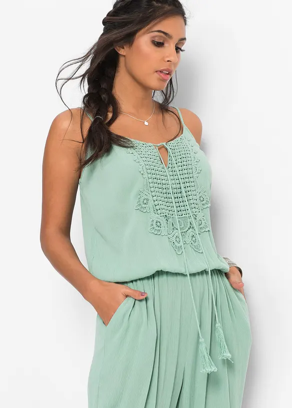 Jumpsuit aus strukturierter Viskose, bonprix