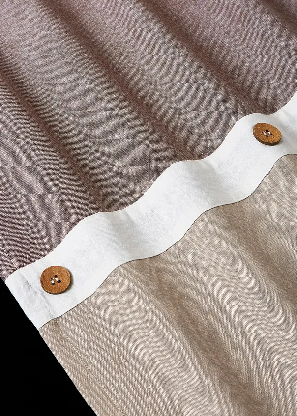 Bio Baumwoll Vorhang mit Knöpfen (1er Pack), bonprix