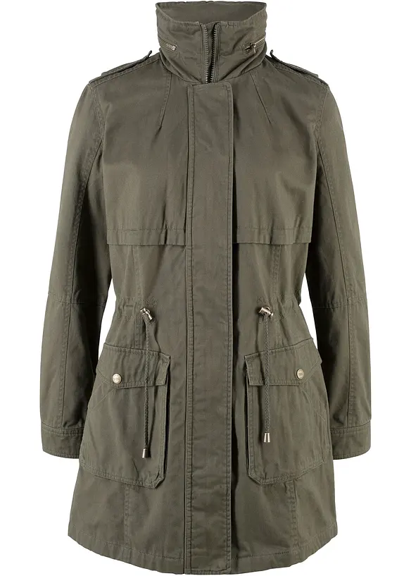Baumwoll Parka mit Jerseyfutter, bonprix