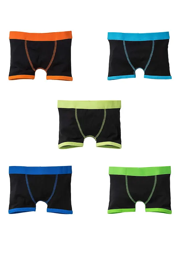 Boxershorts mit weicher Baumwolle (5er Pack), bonprix