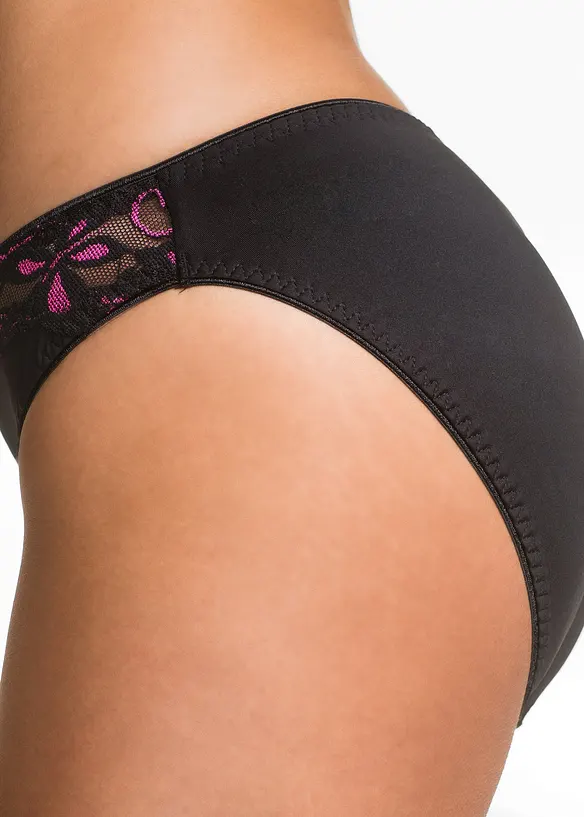 Slip mit Spitze (3er Pack), bonprix