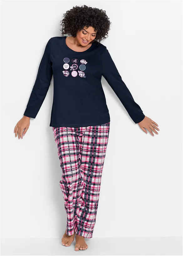 Pyjama aus reiner Bio-Baumwolle, bonprix