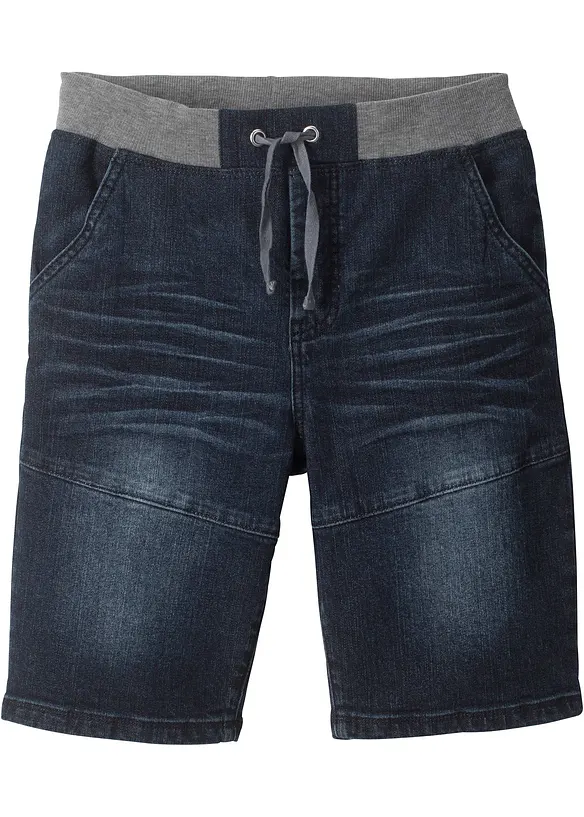 Schlupf-Stretch-Jeans-Bermuda, Regular Fit, bonprix