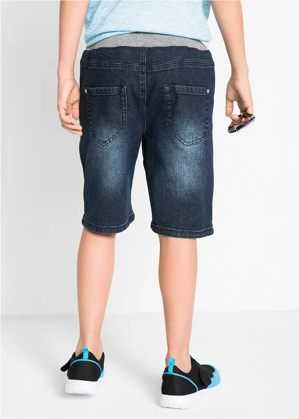 Schlupf-Stretch-Jeans-Bermuda, Regular Fit, bonprix