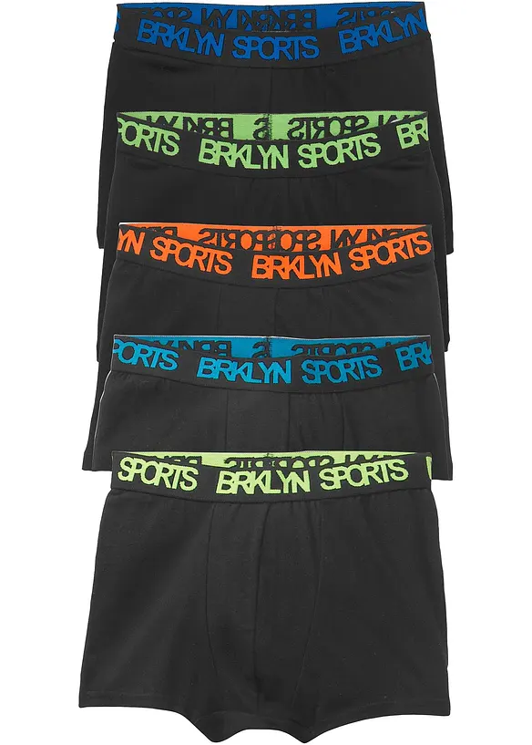 Lot de 5 boxers coton, bonprix