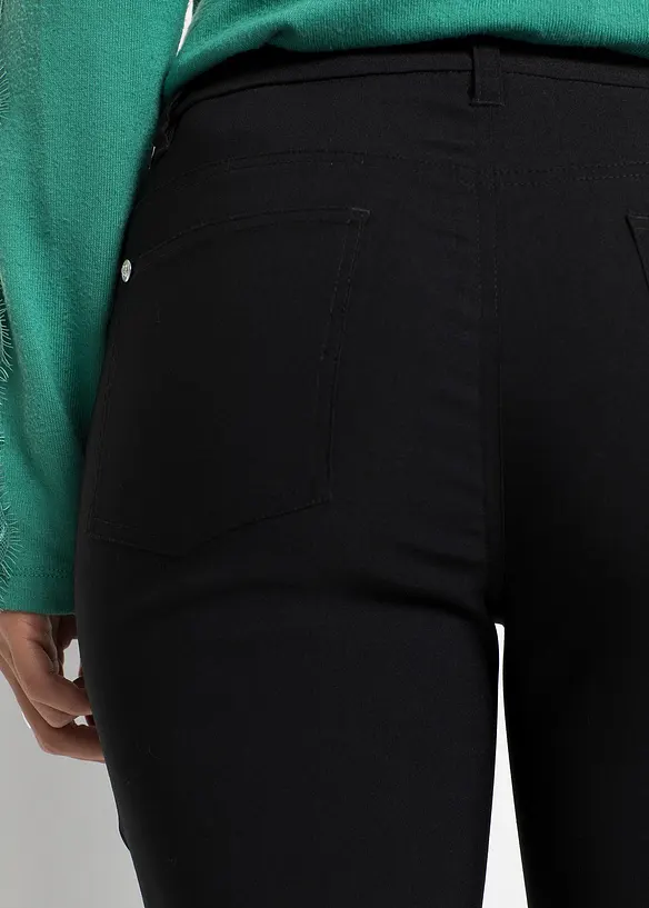 Pantalon extensible en bengaline, taille courte, bonprix