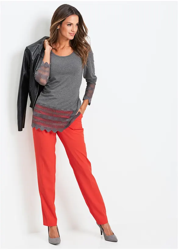 Longshirt mit Spitze, bonprix