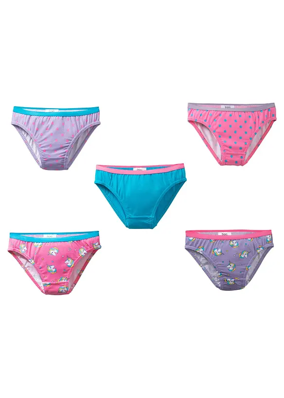 Lot de 5 culottes avec coton doux, bonprix