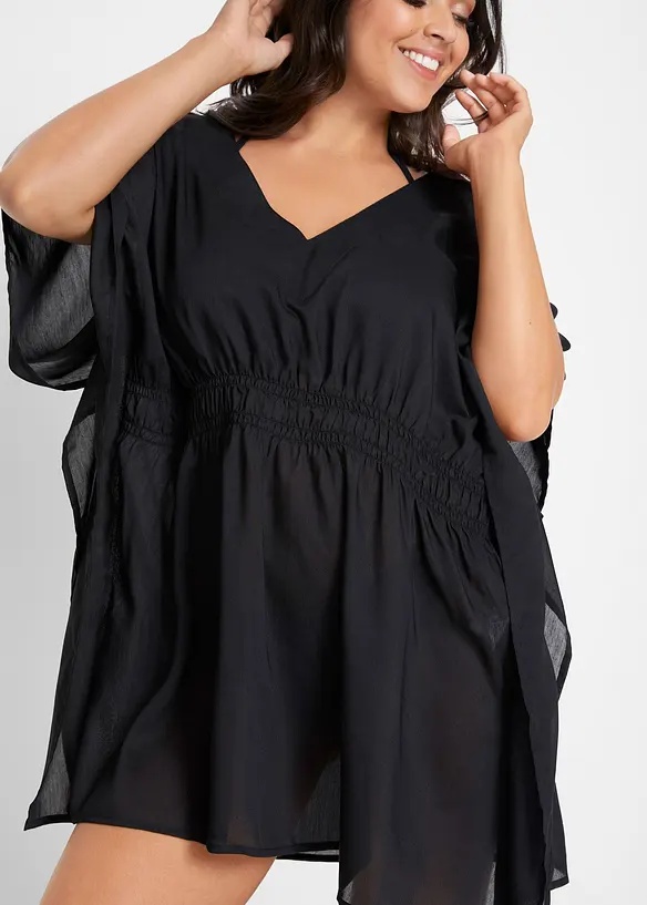 Tunique de plage transparente à col V, bonprix