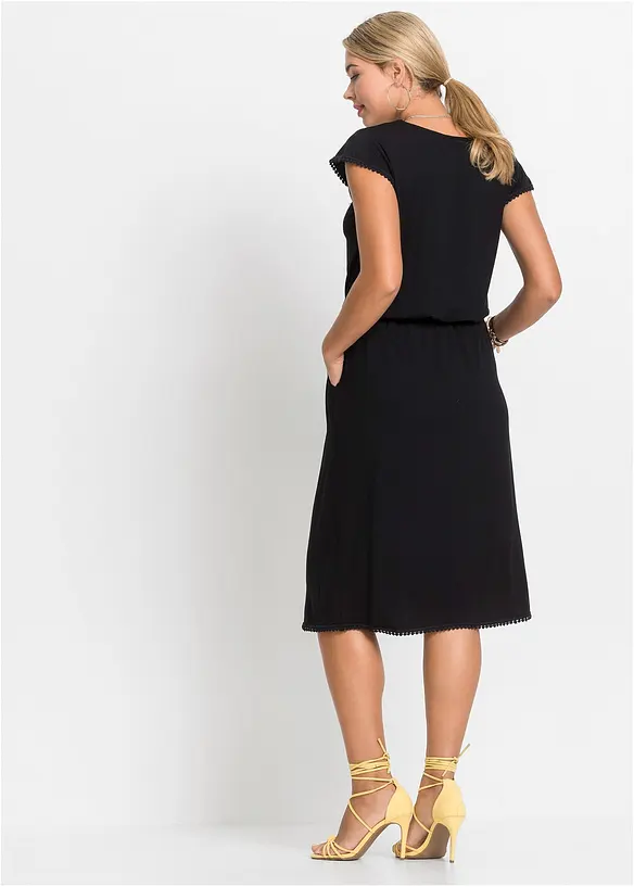 Midi-Jerseykleid aus nachhaltiger Viskose mit Elasthan, bonprix