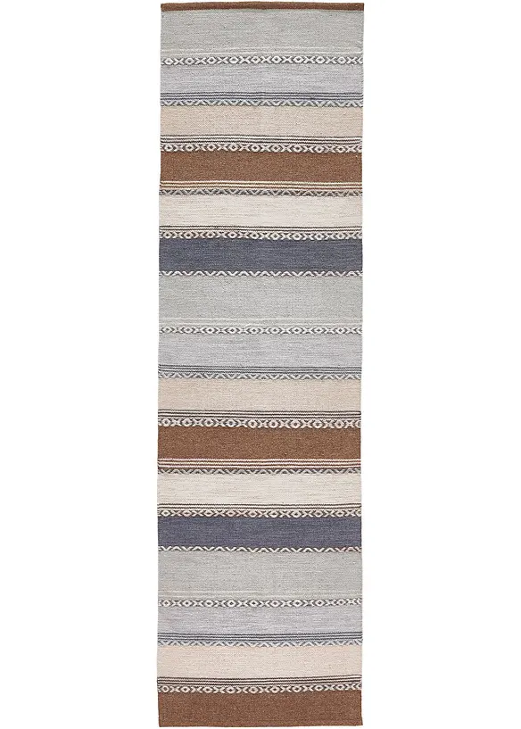Tapis kilim à rayures dans des tons naturels, bonprix