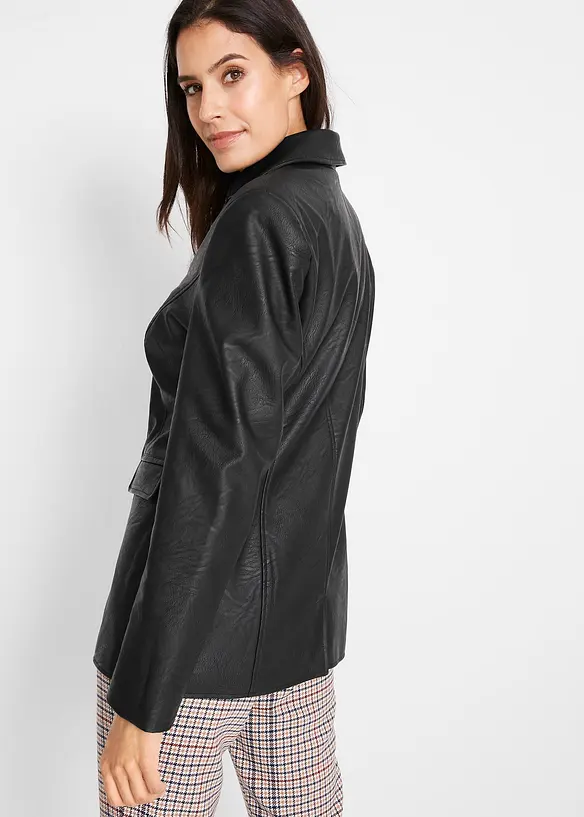 Blazer long enduit, bonprix