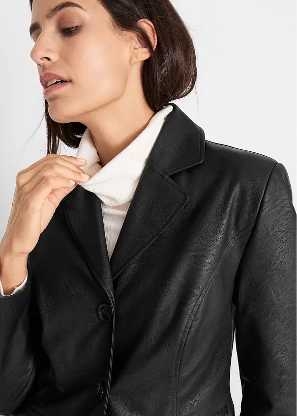 Blazer long enduit, bonprix