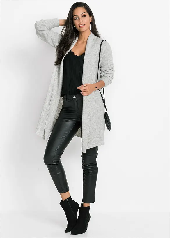 Longstrickjacke mit Schalkragen, bonprix