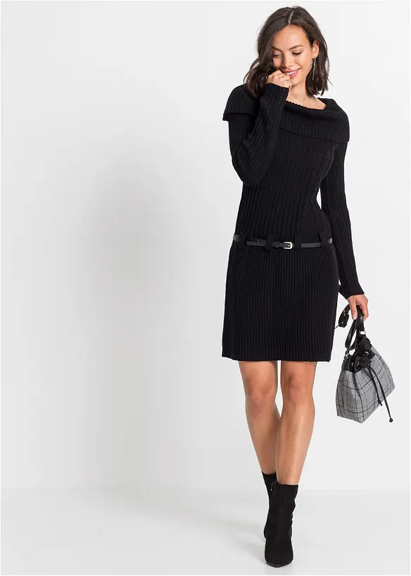 Robe en maille ceinturée, BODYFLIRT