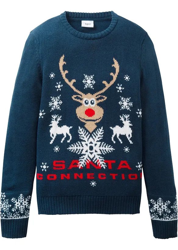 Feinstrickpullover mit Weihnachtsmotiv, bonprix