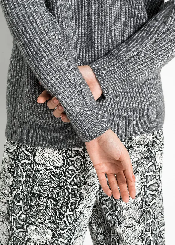 Pull oversize à boutons, bonprix