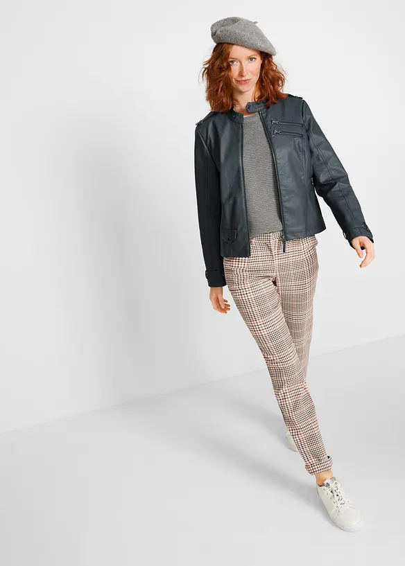 Lederimitat Biker-Jacke mit Rei&szlig;verschl&uuml;ssen, bonprix