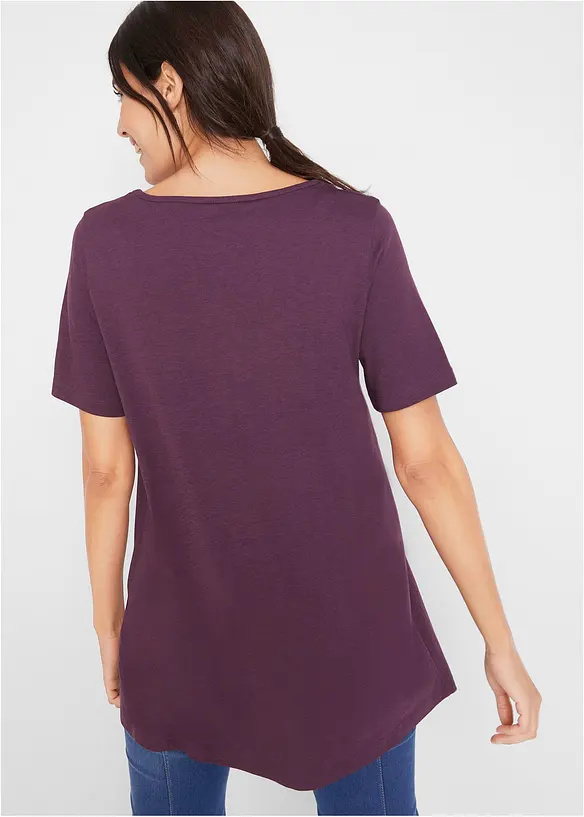 T-shirt évasé, manches courtes, bonprix