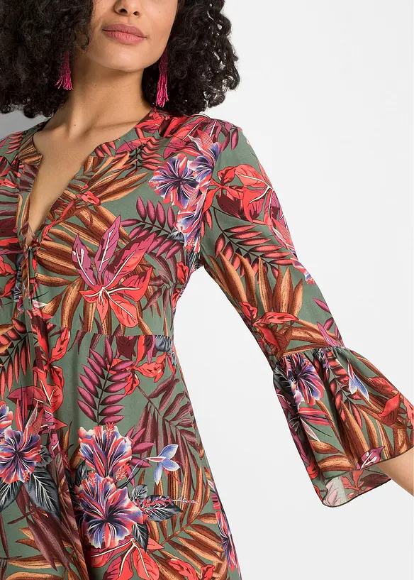 Maxikleid aus fließender Viskose, bonprix