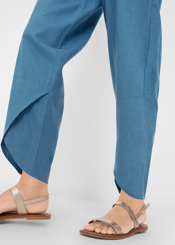 Pantalon 3/4 en léger lin mélangé, bonprix