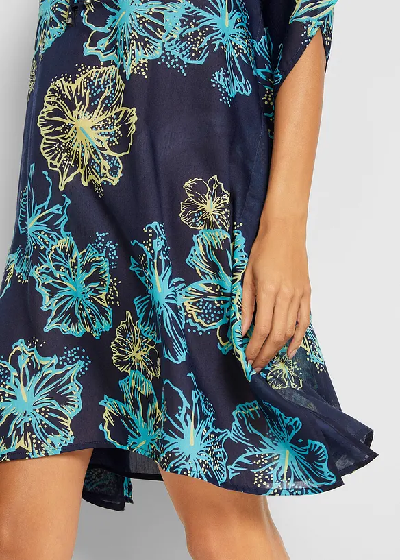 Transparente Strandtunika mit V-Ausschnitt, bonprix
