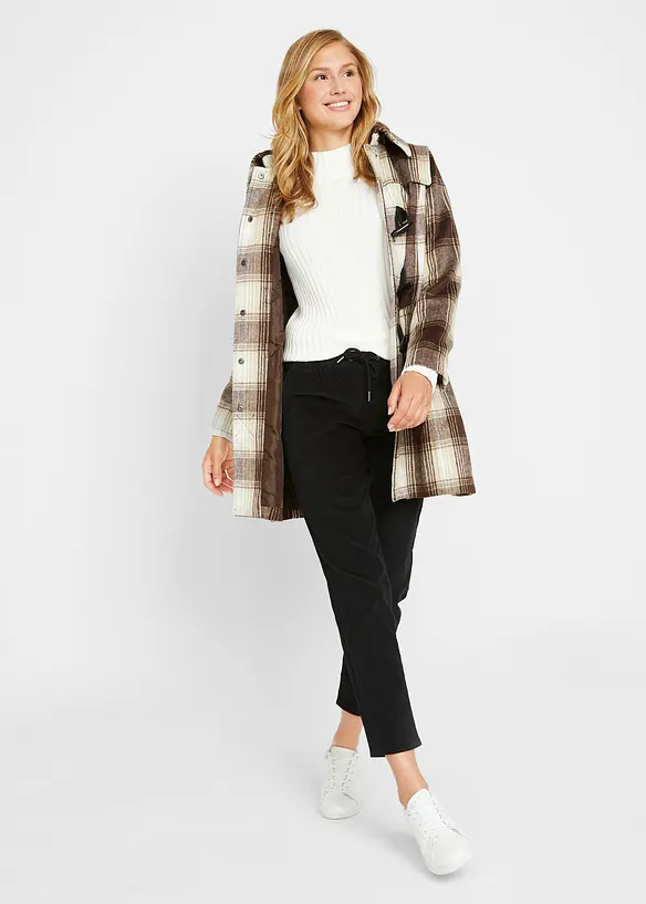 Pantalon en velours côtelé, taille élastiquée, bonprix